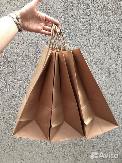 Пакеты с логотипом. Крафтовые/бумажные пакеты