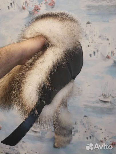 Шапка малахай ушанка из натурального меха барсука