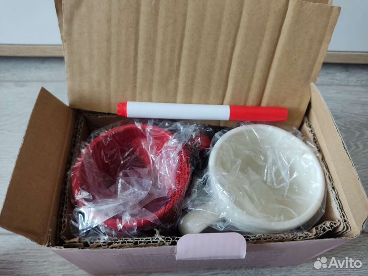 Набор стаканов с фломастером