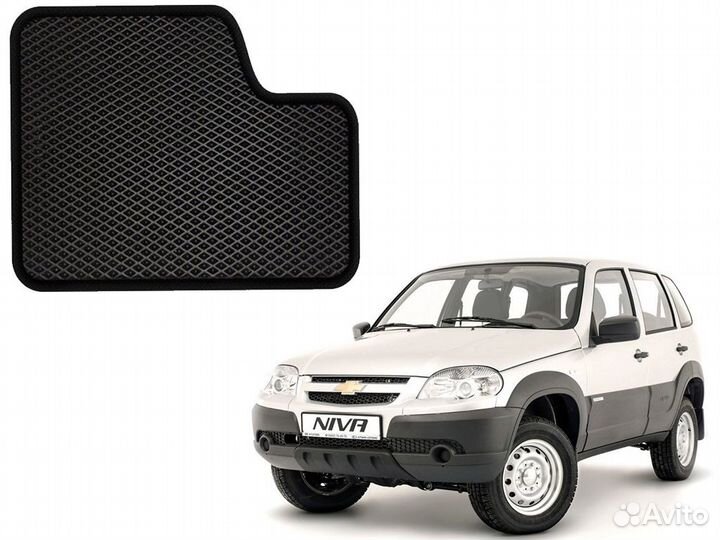 Коврики Ева Эва EVA Нива Шевроле черный