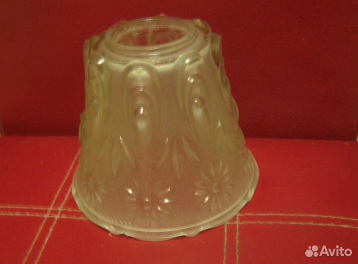 Плафон толстое стекло рифлёный рисунок