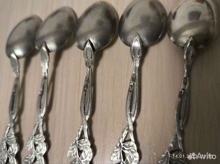 Серебряные кофейные ложки