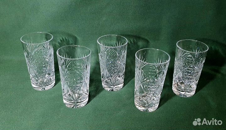 Стаканы хрустальные. 5 шт
