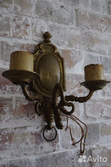 Винтажные бронзовые светильники, 2 шт