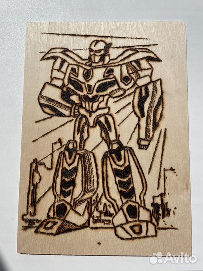 Картины выжигание по дереву детские