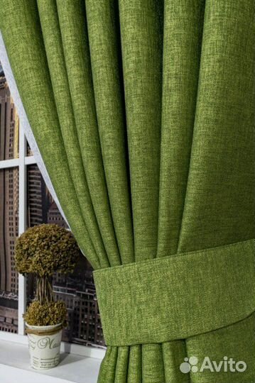 Шторы готовые, блэк-аут лëн