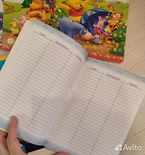 Тетради с Винни Пухом и Микки Маусом+наклейки