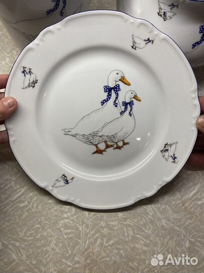 Набор столовой посуды гуси Чехия