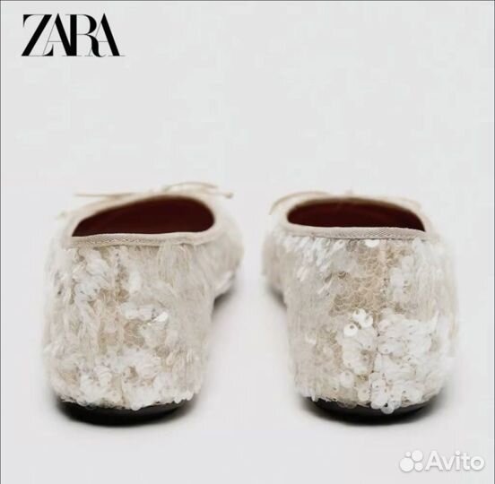 Балетки Zara с пайетками