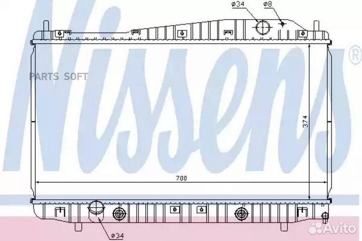 Радиатор охлаждения двс chevrolet evanda (2005) 2