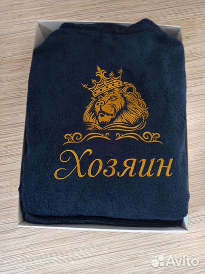 Халат махровый с вышивкой