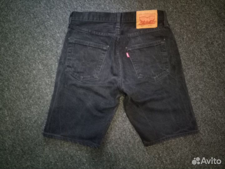 Джинсовые шорты чёрные Levi's 501