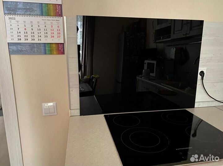 Кухонный фартук экран из прозрачного пластика