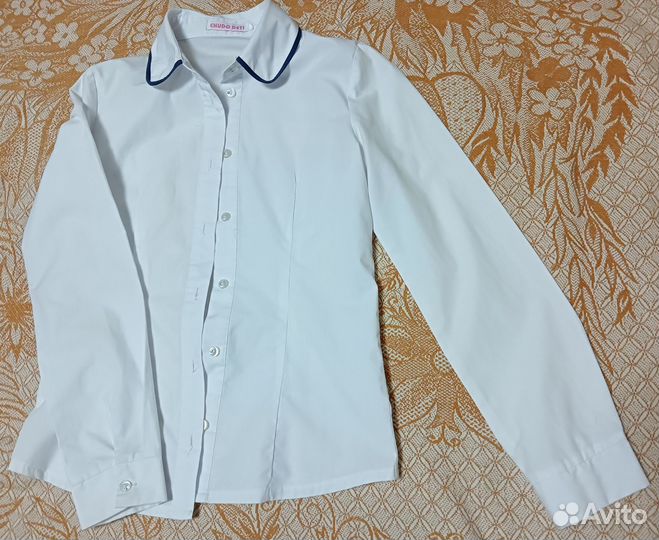 Блуза белая хлопок детская