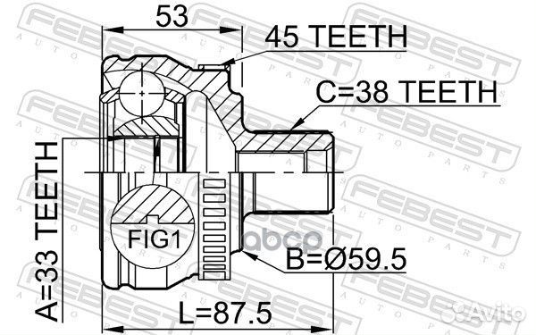 Шрус внешний перед прав/лев 1710-A4A45 1710