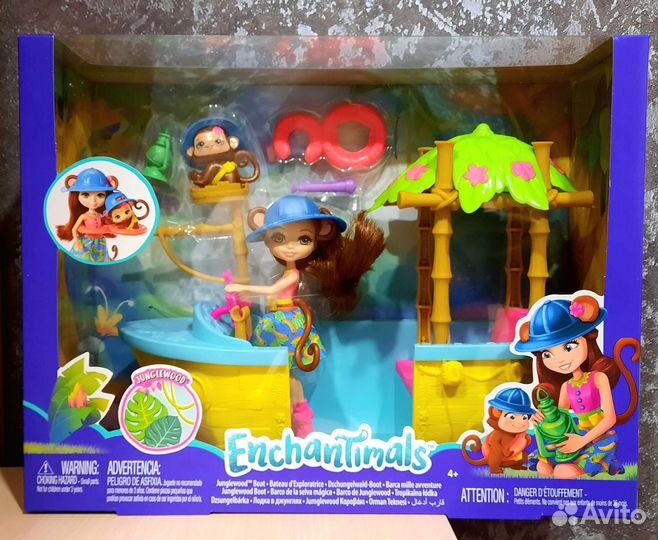 Enchantimals Джунгли лодка Танцы на льду Рыбалка