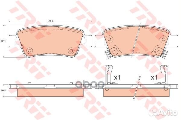 GDB3576 Колодки тормозные honda CR-V III 07- за