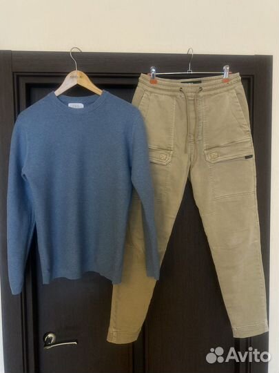 Пуловер Zara 164, брюки Pull&bear S