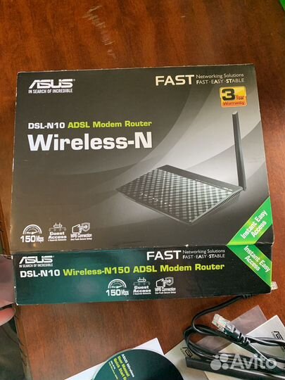 Роутер asus DSL-N10 wireless-N150 adsl