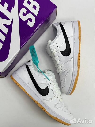 Кроссовки Nike dunk белые 5