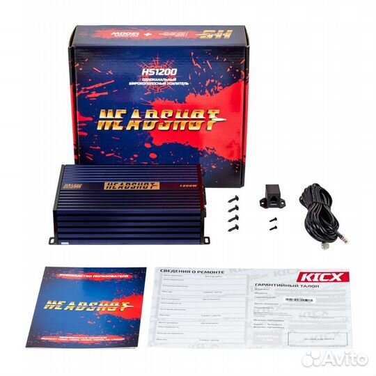 Усилитель Kicx HeadShot HS-1200