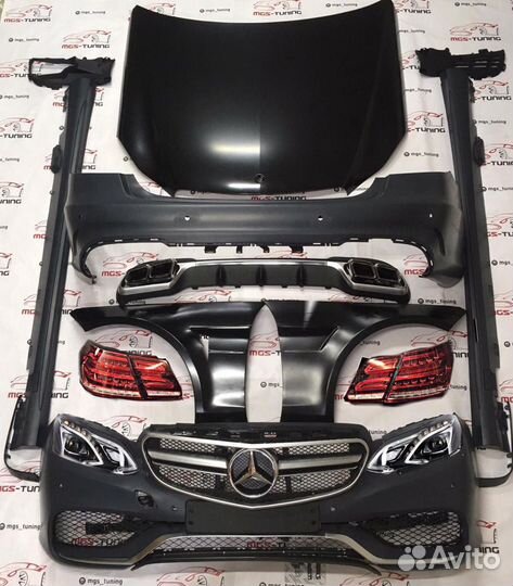 Комплект рестайлинга E-class w212 E63 AMG + Оптика