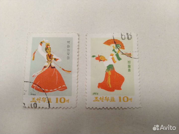 Марки Корея 1966, 1964