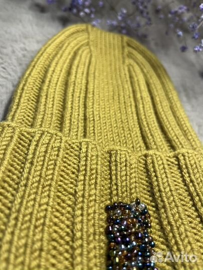 Шапка из мериносовой шерсти