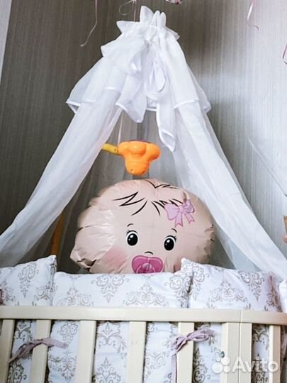 Балдахин в кроватку с держателем