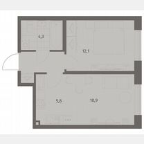 2-к. квартира, 36,7 м², 8/8 эт.