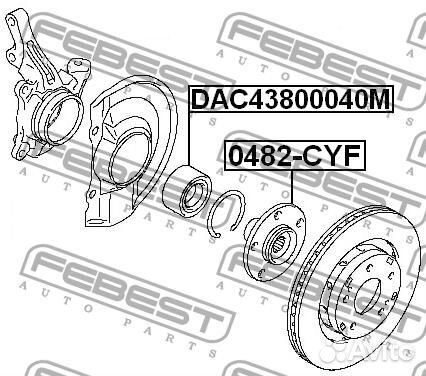 Подшипник ступичный передний