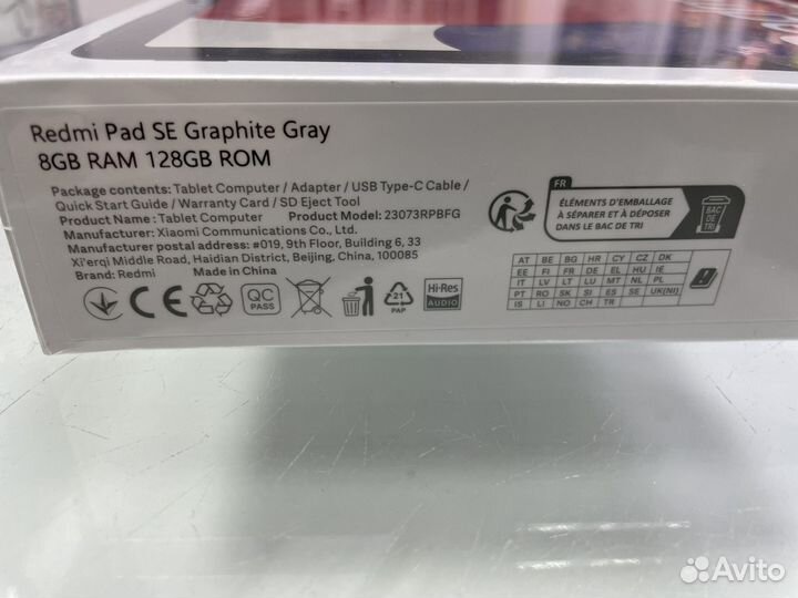 Планшет xiaomi redmi pad se 8/256 новый гарантия