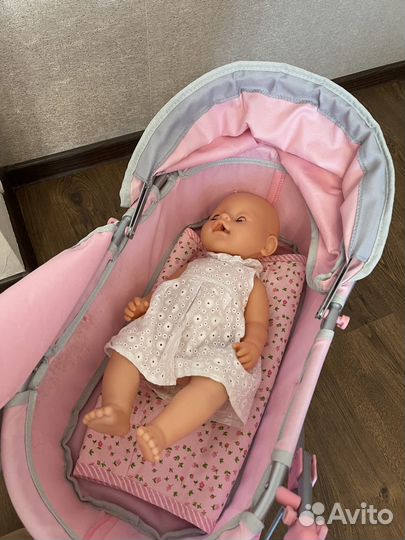 Коляска-люлька для кукол большая