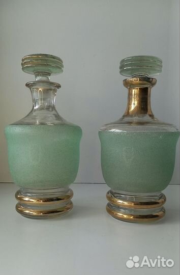 Штоф Справа СССР Зелёная обсыпка