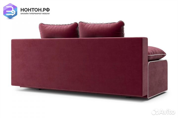 Диван еврокнижка Лестер бордовый