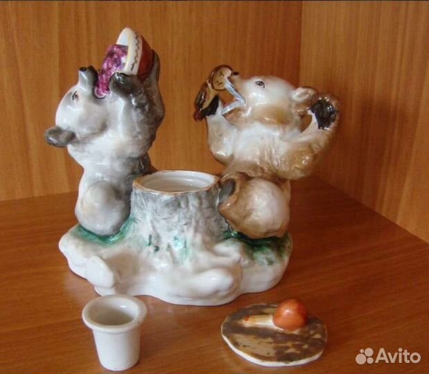 Чернильница СССР медвежата сладкоежки