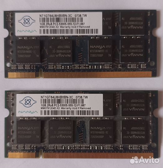 Оперативная память DDR2 SO-dimm 2Gb