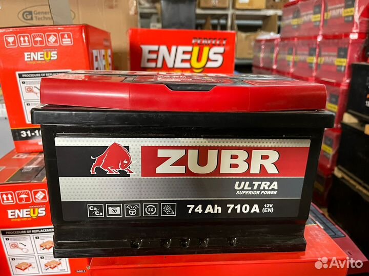 Аккумулятор 74 ач Zubr Ultra Низкий Корпус Exide