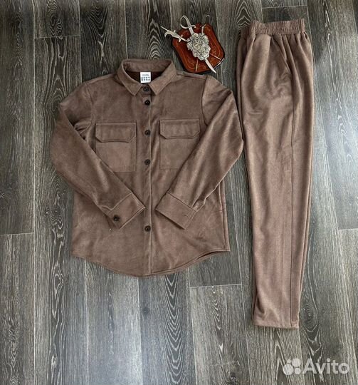 Костюм двойка мужской из замша