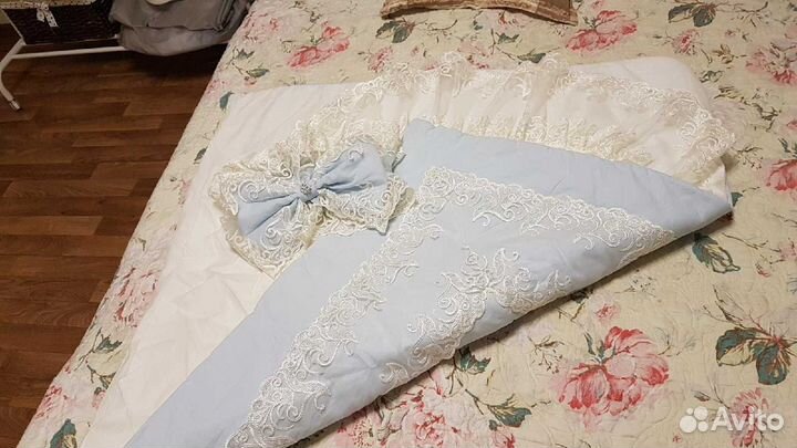 Теплый конверт на выписку