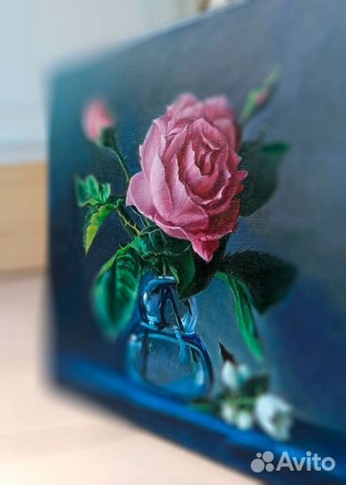 Картина холст масло Букет Розовых Роз