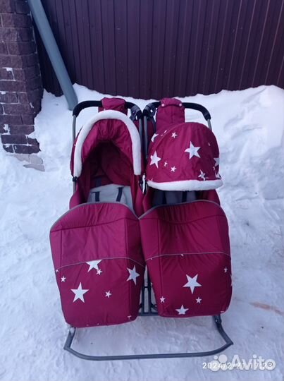 Детские санки для двойни
