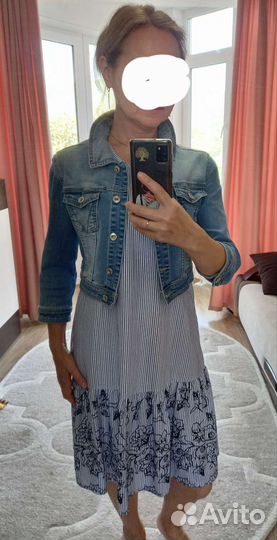 Джинсовый пиджак куртка женский