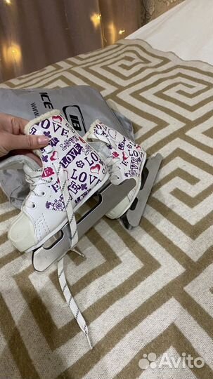 Коньки двухполозные для девочки 27 размер