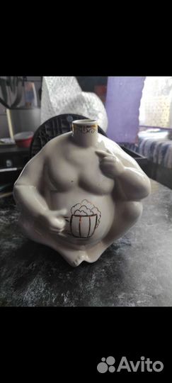 Фигурная бутылка керамика