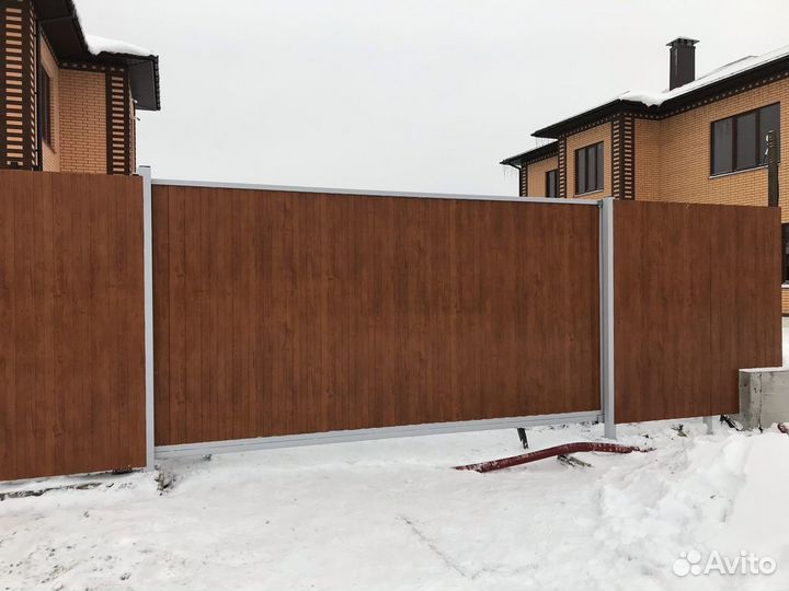 Забор из Профнастила. 3Д Сетка. Евроштакетник