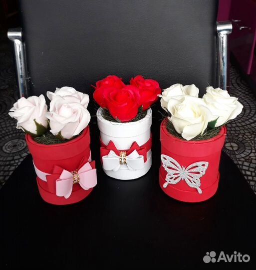 Букеты из мыльных ароматных роз