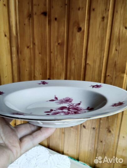 Масленка (Чехословакия) и тарелка большая (ГДР)