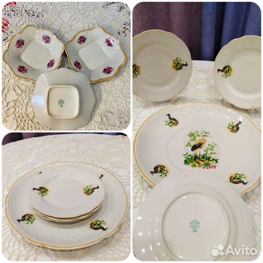 Столовые сервизы, сервировочные блюда, тарелки