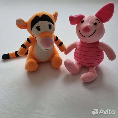Мягкая игрушка тигренок и поросёнок